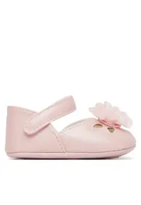 Balerini fete - roz - piele ecologica - sistem inchidere Velcro
