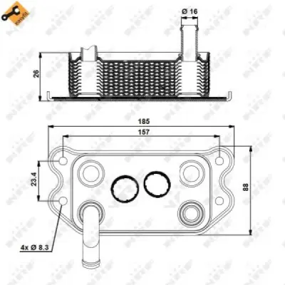 Radiator ulei, ulei motor NRF 31176