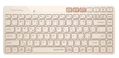 Tastatură A4Tech - Fstyler FBK26C AS, wireless, QuietKey, Cafe Latte