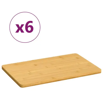 Gossi platou pentru mic dejun, 6 buc., 22x14x0,8 cm, bambus