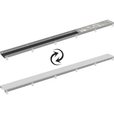 Capac cu doua fete pentru rigola dus din otel inoxidabil 850 mm Alcadrain DOUBLE-850M