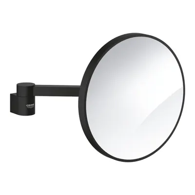 Oglinda cosmetica Grohe Selection, pe perete, 7X, pivotanta, metal/sticla, mat, negru, 102279KF00