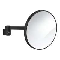Oglinda cosmetica Grohe Selection, pe perete, 7X, pivotanta, metal/sticla, mat, negru, 102279KF00