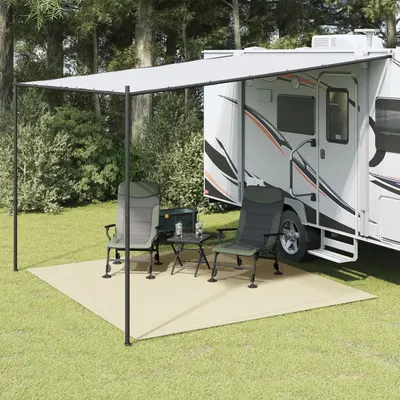 vidaXL Covor pentru cort, crem, 4x3 m