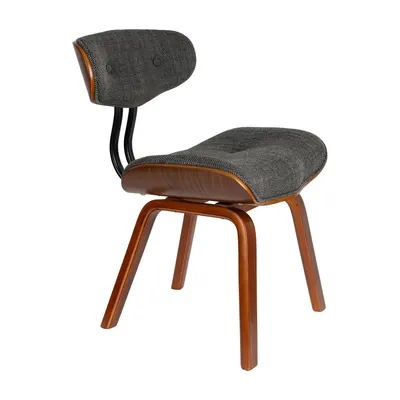 Scaun de dining gri/maro tapițat Blackwood – Dutchbone
