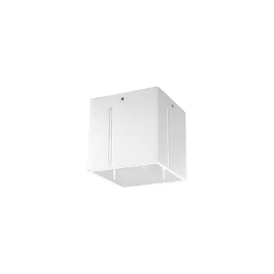 Plafonieră albă cu abajur din metal 10x10 cm Pax – Sollux