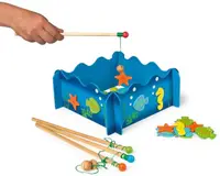 Joc din lemn Small Foot - Tanar pescar, 24 piese