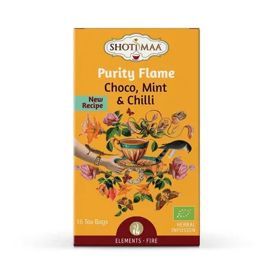 Ceai elements - purity flame - cacao, menta si chilli bio 16dz x 2g 32g Shotimaa