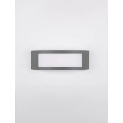 Aplica ZENITH Inchis Gray Stainless metal & Anti-glare Acrylic diffuser LED E27 1x12 Wat 220-240 Volt IP44 Fara bec IP54