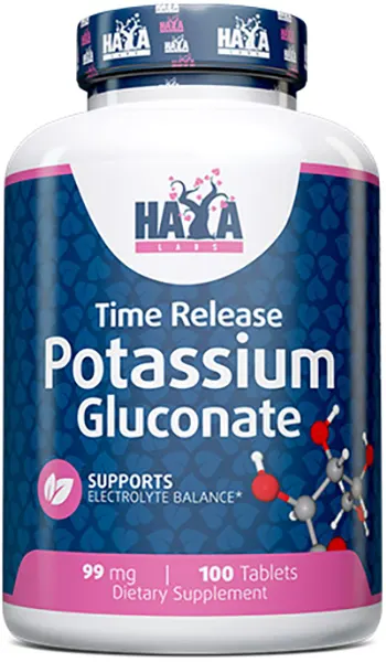 Potassium Gluconate, 99 mg, 100 tablete, Haya Labs
