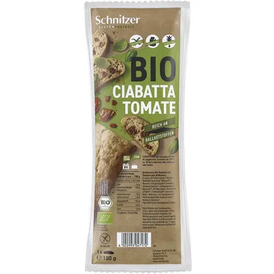 Ciabatta cu Tomate fara Gluten Ecologica/Bio 180g