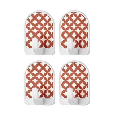 Set 4 x Agatatoare Autoadezive Qlux, Portocaliu, din Plastic