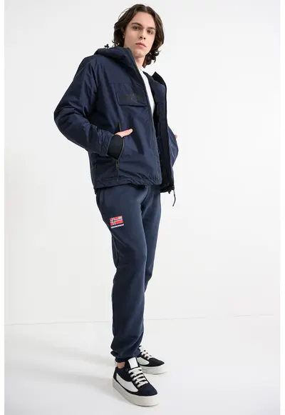 Pantaloni de trening din amestec de bumbac Maracana - Rosu/Alb/Bleumarin