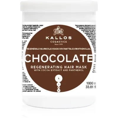 Kallos Kallos Classic Chocolate masca pentru regenerare pentru păr uscat și deteriorat 1000 ml