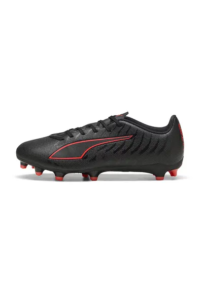 Ghete de fotbal Ultra 6 Play cu detaliu contrastant - Negru/Rosu vermillion