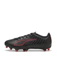 Ghete de fotbal Ultra 6 Play cu detaliu contrastant - Negru/Rosu vermillion