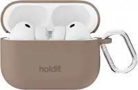 Husă pentru căști Holdit - Silicon, AirPods Pro 3, maro