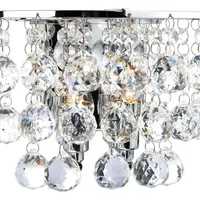 Aplica Pluto 2 Light Wall Light Polished Chrome Crystal