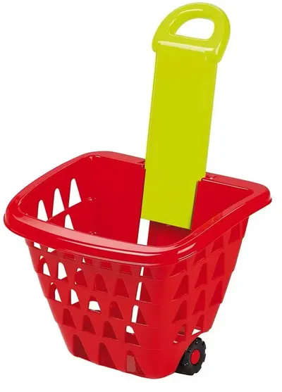 Jucărie pentru copii Ecoiffier - Coș de cumpărături, cu mâner verde