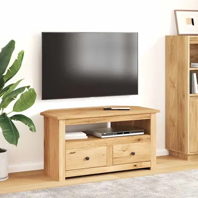 vidaXL Comodă TV de colț, 93x49x49 cm, lemn masiv de pin, gama Panama