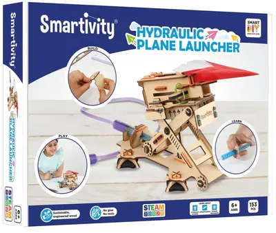 Constructor din lemn Smart Games Smartivity - Pistă de lansare hidraulică