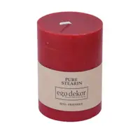 Lumânare Eco candles by Ego dekor Friendly, durată ardere 37 h, roșu