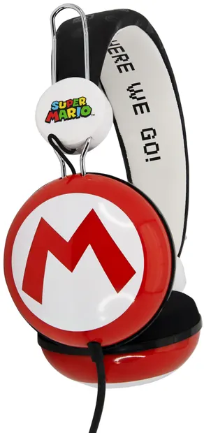 Căști pentru copii OTL Technologies - Super Mario Icon, rosii