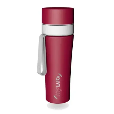 Sticla cu filtru de apa My Laica BR70B00 fast disc system, curea, 0,55 l (Visiniu)