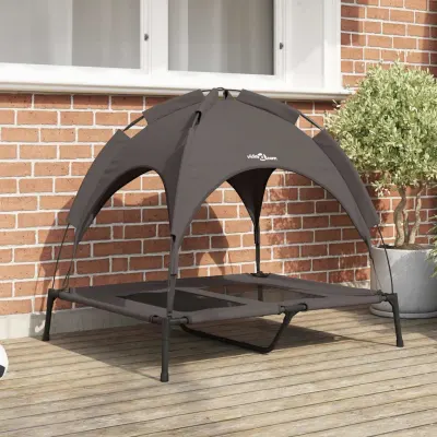 vidaXL Pat pentru câini Manual Maro 92 x 77 x 82,5 cm Oțel
