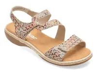 Sandale RIEKER multicolor, 659C7, din piele naturala