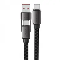 Cablu Date si Incarcare USB-C - USB-A / USB-C Acefast C13-05, 60W, 0.2m, Negru
