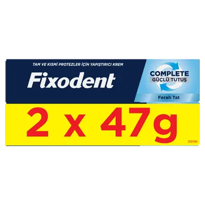 Pachet Crema adeziva pentru proteza dentara Complete, 2x47g, Fixodent