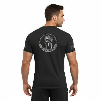 Tricou Pentagon Tactical Ageron TEAM ZERO „Vis Et Honor” - NEGRU / S
