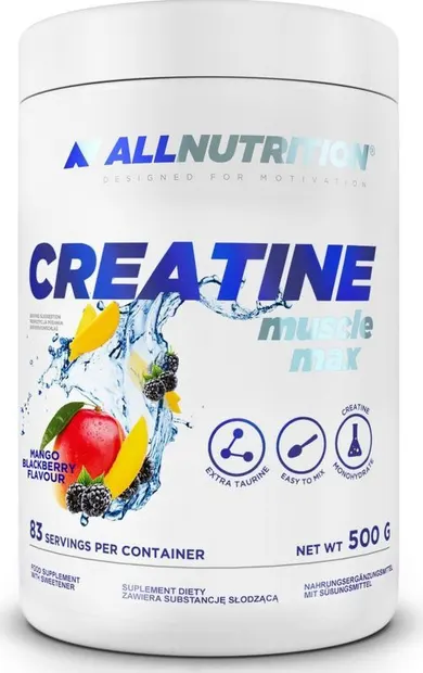Creatine Muscle Max, mango și coacăze negre, 500 g, AllNutrition