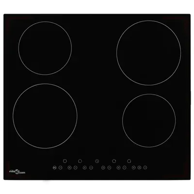 vidaXL Plită ceramică cu 4 arzătoare, control tactil, 6000 W