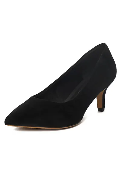 Pantofi dama - piele naturala - varf ascutit - negru