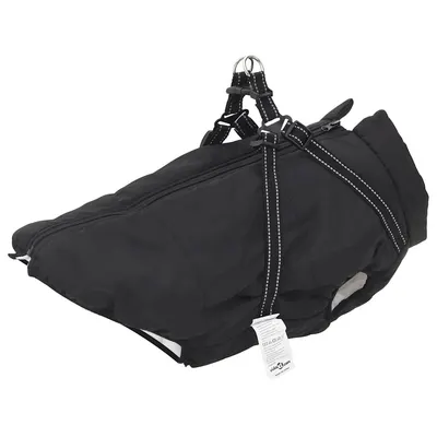 Gossi haina caini cu ham impermeabila reflectorizanta, negru, l48