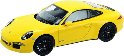 Mașină metalică Welly - Porsche 911 Carrera, galben, 1:24