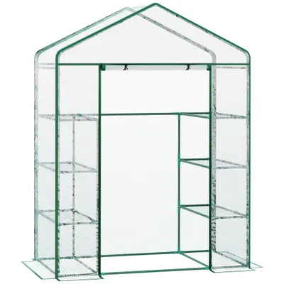 Sera de Gradina Dreptunghiulara Outsunny143x73x195cm | Aosom Romania