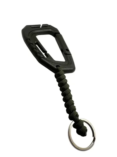 Carabina Polimer Paracord 550 cu Inel de Chei Theter Olive Drop Zone - Default Title