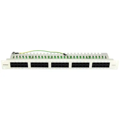 Patchpanel Cat.3 neecranat 50xRJ45U 8/4 RAL7035