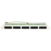 Patchpanel Cat.3 neecranat 50xRJ45U 8/4 RAL7035