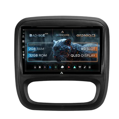 Navigatie Opel Vivaro Renault Trafic Fiat Talento (2014-2017), Android, E-Octacore 2GB RAM + 32GB ROM, 9 Inch - AD-BGE9002+AD-BGRKIT389