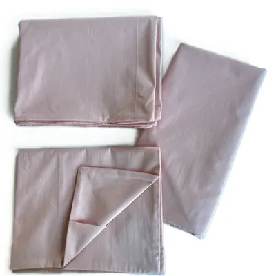 Lenjerie cu 3 piese din bumbac organic pentru patut 120x60 cm Twindeco Roz