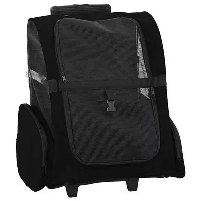Gossi carucior pentru animale de companie, design 3 in 1, negru, 48x32x57 cm, material oxford
