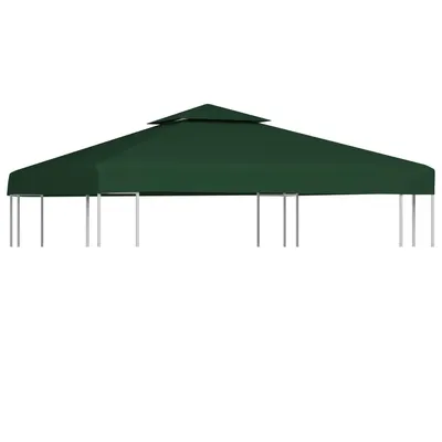 vidaXL Copertină rezervă acoperiș pavililion, verde, 3x3 m, 310 g/m²