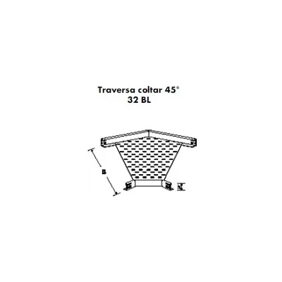 Traversa Coltar 45gr pentru Pat Metalic 150 Mm