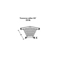 Traversa Coltar 45gr pentru Pat Metalic 150 Mm