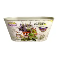 Ghiveci oval din plastic model Garden 13x25x11.5cm - Default Title