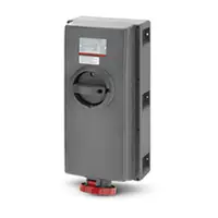 Priza interblocabilan125A 3P+E 11h 440-460V 60Hz II 3D terminal cu surub Cu interblocaj mecanic